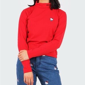 Lazy oaf x hello kitty turtleneck top